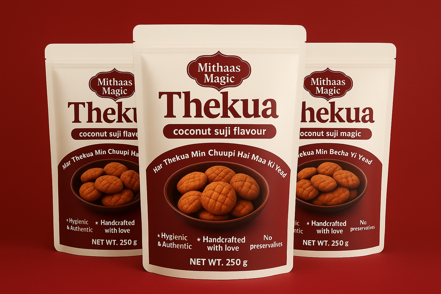 Traditonal thekua pack of 3